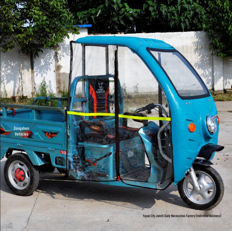 Electric Tricycle Rain & Sun Canopy with Tempered Glass