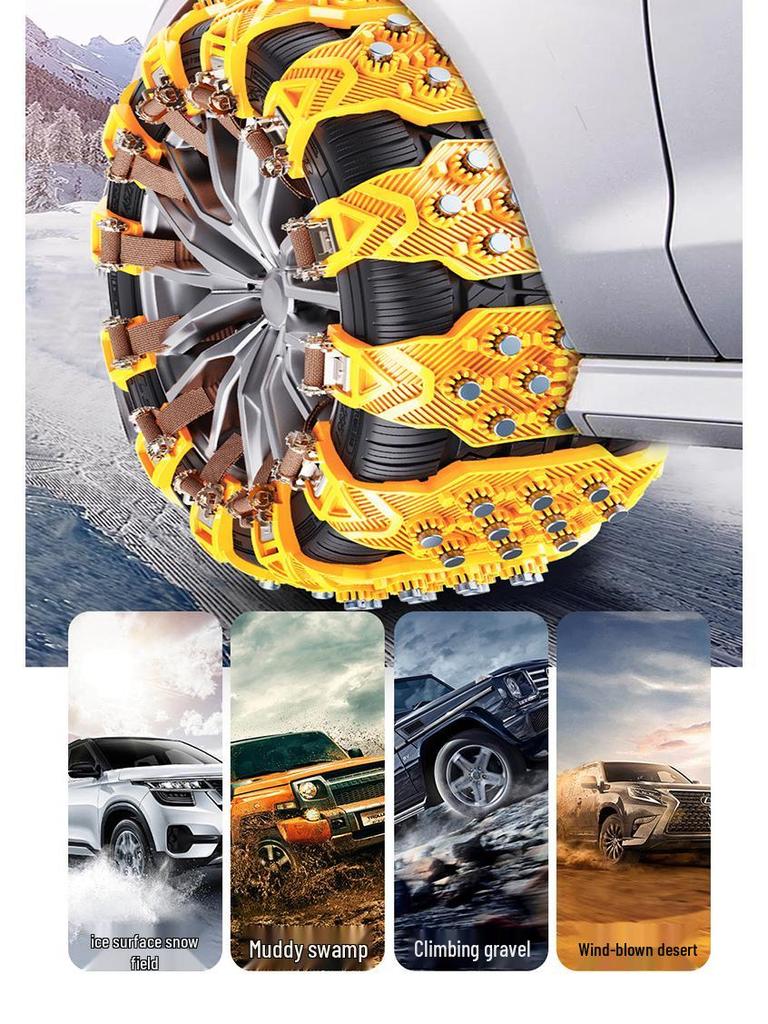 Universal Thickened Anti-Skid Ice-Breaking Tire Chains for Sedans & SUVs