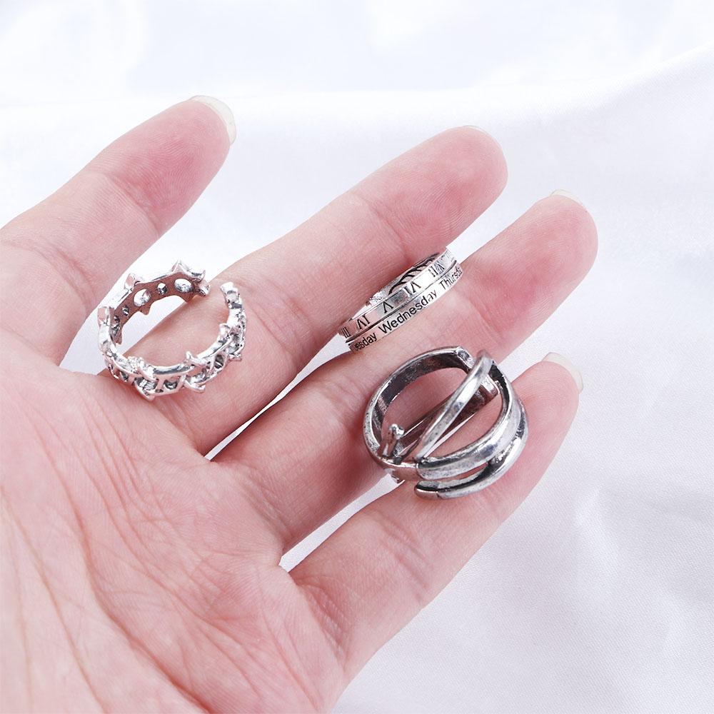 Hip-hop Width Letter Couple Ring Female Finger Ring Korean Style Ring Opening Adjustable Ring