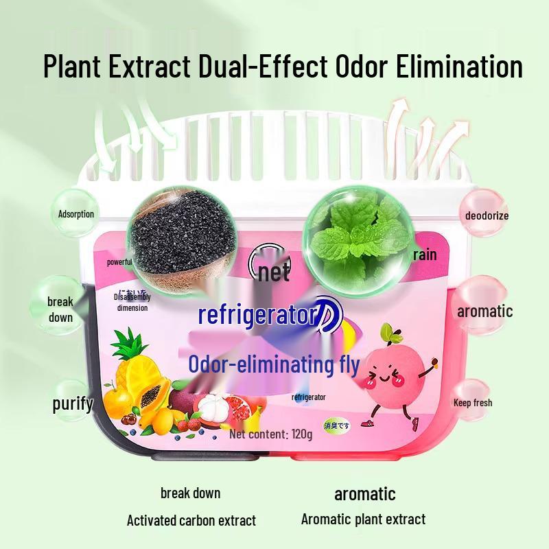 Two-Pack Refrigerator Deodorizer with Activated Carbon for Odor Removal and Purification