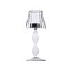 1PC Vintage-Inspired Glass Table Decoration Desk Lamp Shaped European Transparent Glass Candle Holder Glass 18.5x8.5cm