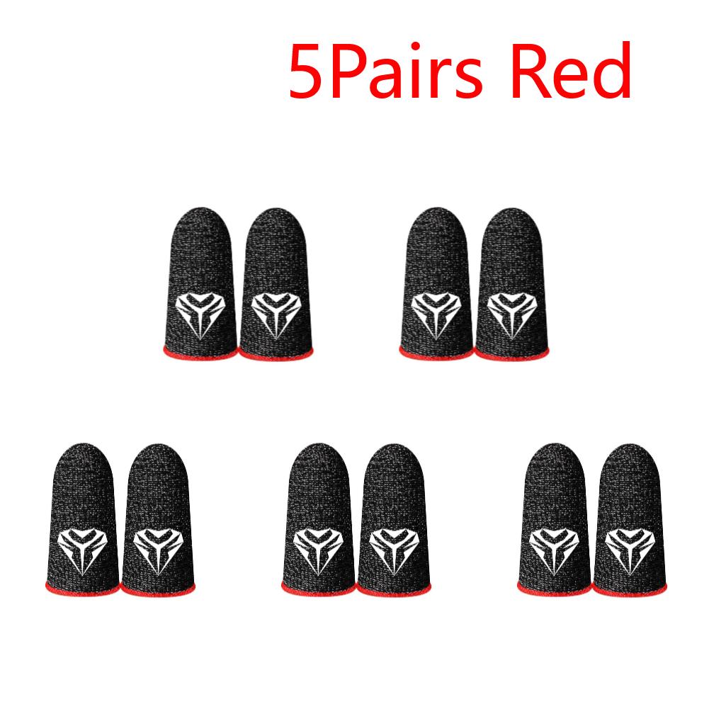 5 Parów Gamingowych Rękawic na Palce do PUBG Oddychające Odporne na Pot Nakładki na Opuszki Palców Akcesoria do Gry