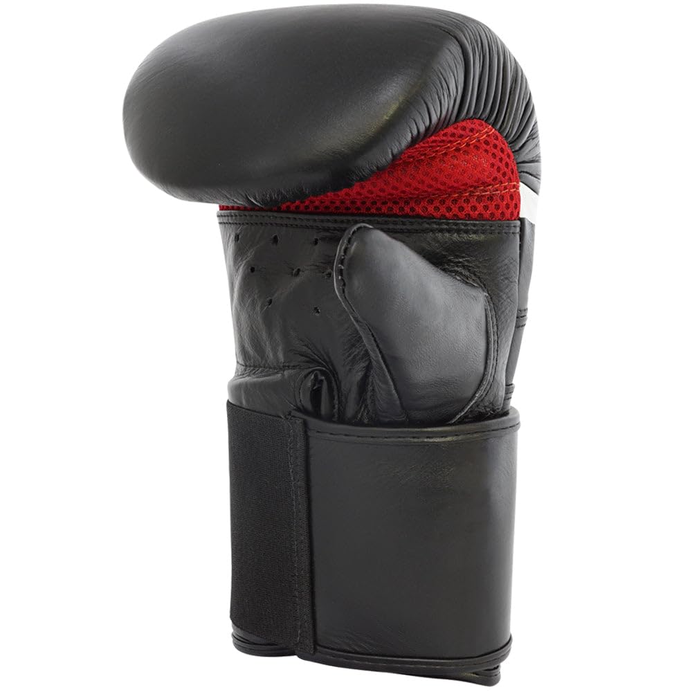 Authentic Meister Cowhide Leather Boxing Gloves with Wrist Support for Men and and Weight Loss Black Women, Unisex, MMA, Boxing, - - Large/X-Large
