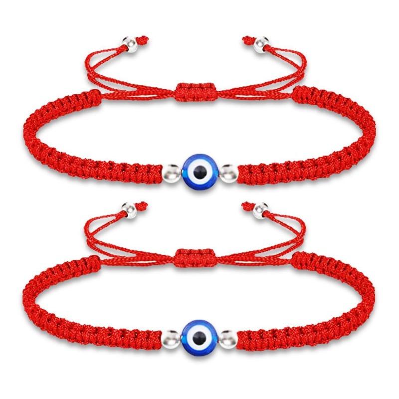 Adjustable Evil Eye Lady Pure Handmade Woven Bracelet - Personalized Couple's String