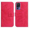 For Infinix Hot 12 Mobile Phone Leather Case TCL 40SE Frosted Sunflower Card Holder Protective Case