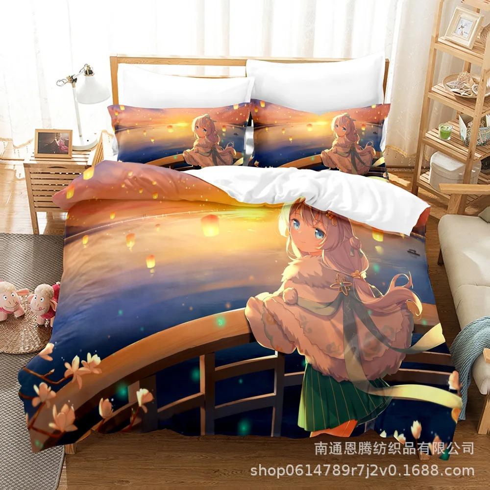 Honkai Impact 3 Bedding Set Single Twin Full Queen King Size Game Anime Bed Set Aldult Kid Bedroom Duvetcover Sets 3D Print 011