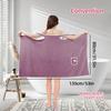 Plus Size Women's Wearable Shower Skirt,Women's Coral Fleece Wearable Bath Skirt Towel, Absorption Water Quick Drying Salon Spa Sauna Wrap Robe