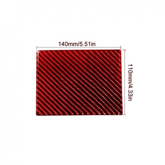 Red Carbon Fiber Rear Center Cupholder Cover Trim For Infiniti G37 Sedan 2010-13