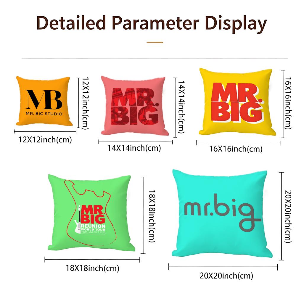Rock Mr. Big Cushion Cover Cushion Cover Set 4Pcs 50X50 45X45 40X40 Pillowcase Decorative Sofa Home Decor