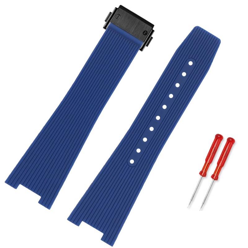 Classic High Qualiy Rubber Watchband For Bell & Ross INSTRUMENTS Watch Band BRX5R BR05 Sports Bracelet BR Notched 12mm Silicone Strap