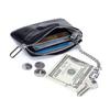 Women's Leather Coin Purse with KeyChain Small Zipper Heart pattern Change Pouch for Women Wallet Hanging Buckle Coin holders