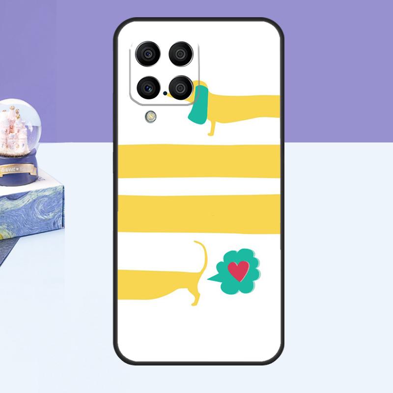 

Cartoon Dachshund Sausage Dog Case For Samsung Galaxy M15 M55 M35 M33 M21 M31 M16 M36 M56 M53 M13 M12 M32 M52 M14 M34 M54 Samsung M15