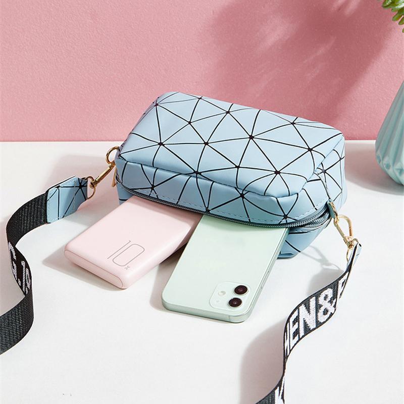 Fashi Cool Geometry Color Shoulder Bags For Women Small Crossbody Bag Purse PU Leather Lady Girls Handbag Bolsa Feminina