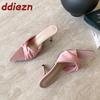 Fashion Fashion Pointed Toe Ladies High Heels Pumps Shoes Female Slides Footwear Slip On Elegant Women Thin Heels Shoes