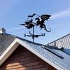 Weather Vane Metal Animal Iron, Witch And Dragon, Witch and Cat, Rooster, Outdoor Roof Garden Decoration Weather Vane, Home Crafts, Holiday Gifts