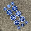 Motorrad Aufkleber für Yamaha 3D Logo Reflektierend Geeignet für Xunying Qiaoge I125 Modifiziertes Rennauto Weicher Klebstoff Dekor