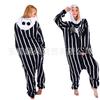 Cartoon Fleece Onesie Pajamas Halloween Jack Skellington Couple Loungewear