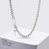 Vnox Stainless Steel Silver Color Star Safety Pin Necklaces for Men, Adjustable 50-55cm Length Punk Choker, Trendy Jewelry Gift