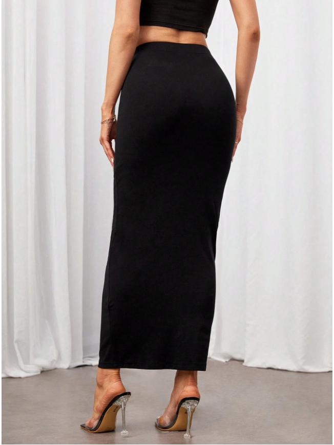 Spring/Summer Slim Fit Sexy Solid Color Skirt for Women