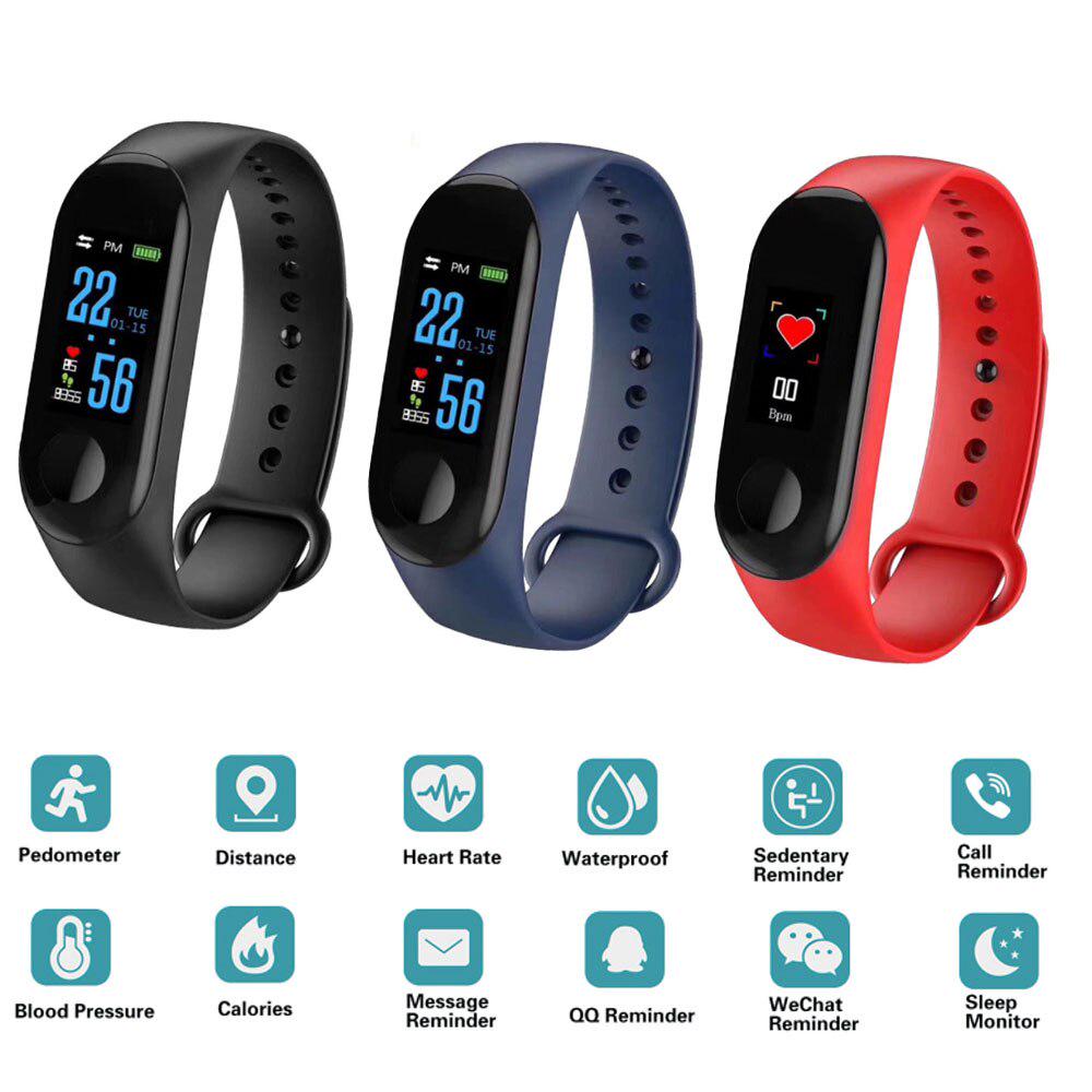 Pulsera inteligente Bluetooth M3 reloj inteligente pulsera Sport Smart Band  monitor de presión arterial pulsera inteligente pulsera inteligente comprar  a buen precio — entrega gratuita, reseñas reales con fotos — Joom