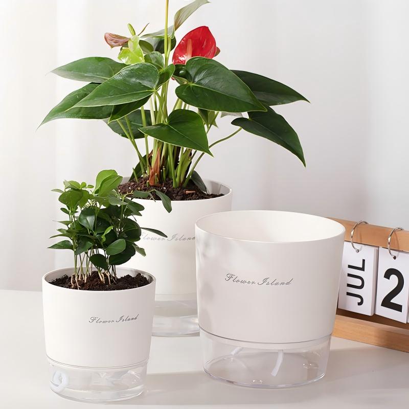 Automatic Absorbent Small Flower Pot Transparent Hydroponic Utensil Resin Hydroponic Plant Special Pot