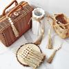 1/2/3Pcs Jute Tassel with 3 Wood Beads Natural Jute Rope Tassels Beaded Tassels for DIY Crafts Tassels Home Wedding Party Decor