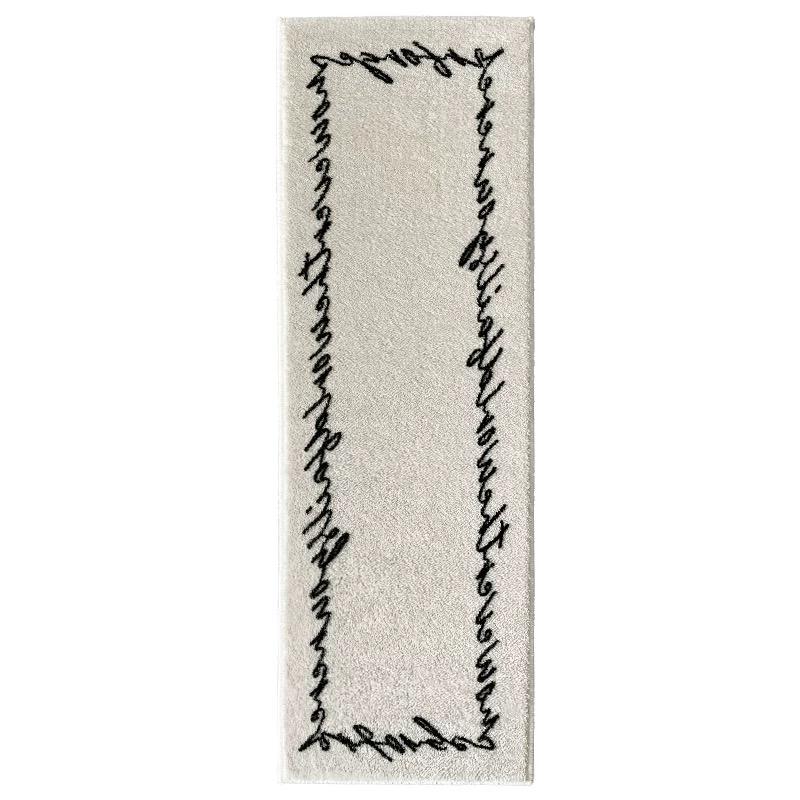 VIKAMA Modern Minimalist Faux Cashmere Carpet Soft and Comfortable Bedside Rug Sofa Coffee Table Mat Home Decor