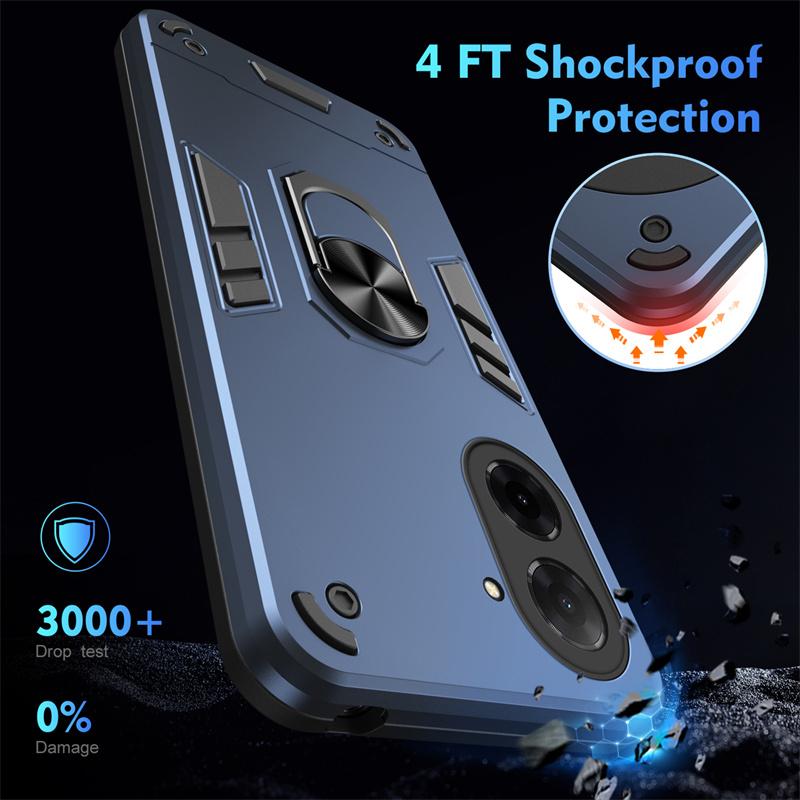 Armor Funda For Xiaomi Poco C71 4G Case Magnetic Holder Ring Armor Cases For Poko Little C71 C 71 PocoC71 4G Lens Protect Cover