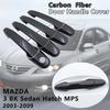 4pcs Carbon Fiber Door Handle Cover Catch Trim Car Cap Accessories for Mazda 3 BK Sedan Hatch MPS 2003 2004 2005 2006 2007 2008