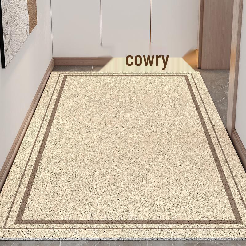 Japanese Minimalist Non-Slip Silk Doormat - Geometric Lines, Dirt & Wear Resistant, Cuttable Foot Pad