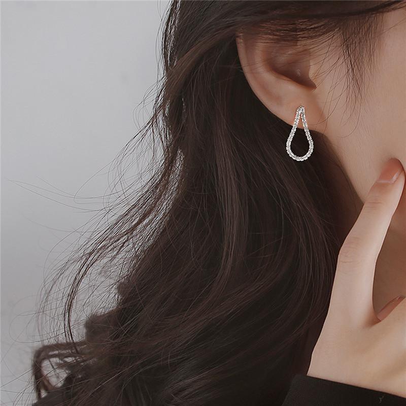 Elegent Bright Silver color Long Tassel Earrings Women's Simple Earlines Shiny Chain Fashion Earrings Wedding Y2K Jewelry