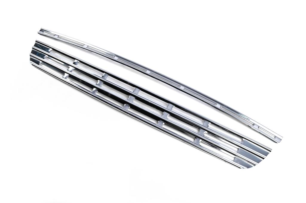 Suprapuneri de grile (2 părți, oțel inoxidabil) OmsaLine - oțel inoxidabil italian pentru Peugeot Partner Tepee 2008-2018