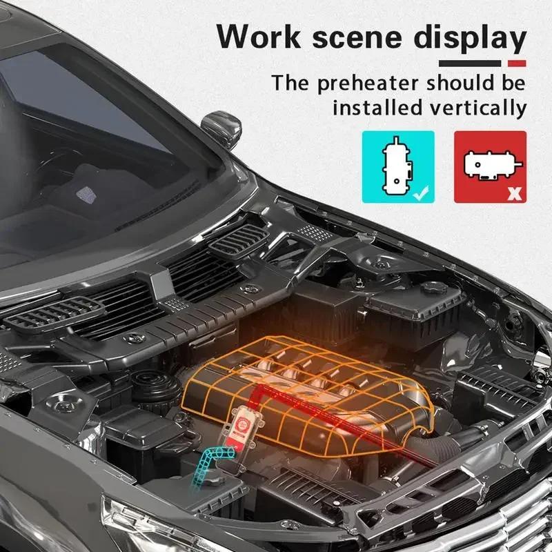 3000W Car Engine Coolant Heater Preheater Motor Heating Preheating Air Parking Heater Diesel Auto Engine Antifreeze Preheater