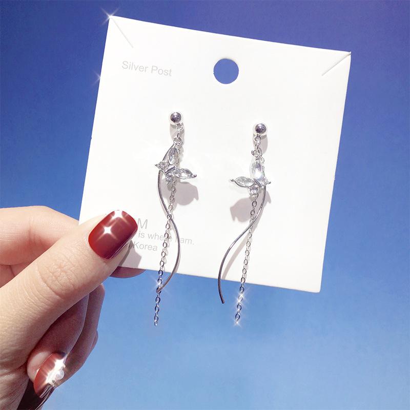 Korean Heart Drop Earrings For Women Girl Romantic Valentine's Day Gift Fashion Jewelry Trend Hanging Pearl Cute Bowknot Earring