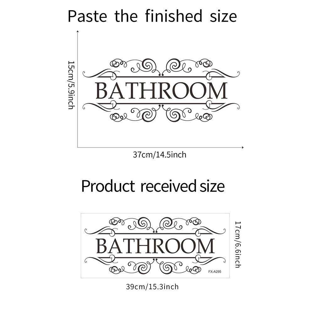 English Slogan Bathroom and Toilet Door Stickers for Home Beautification Wall Stickers