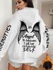 Ladies' Phantom Mushroom Pattern Printed Design Hoodie - Hoodie for Autumn and Winter Seasons