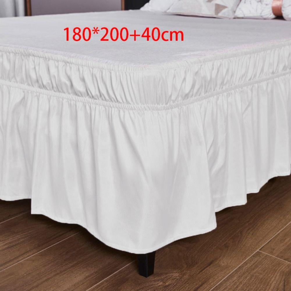 Elastic Bed Skirt Polyester Bed Side Skirt Accessories Bed Ruffles  Bedroom