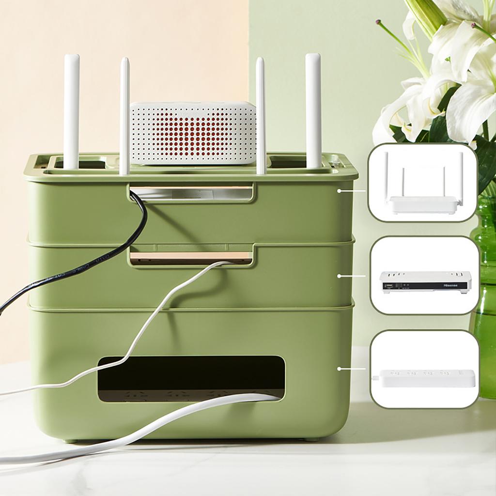 WIFI Router Storage Box Cable Management Versatile Socket WiFi   Box for Desktop