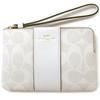 Coach Wristlet Corner Zip 16 Logo Zipper Closure Coated Canvas Recycled Leather Clutch Mini Women Clutch Gold Chalk Glacier-White CS602-IMRFF