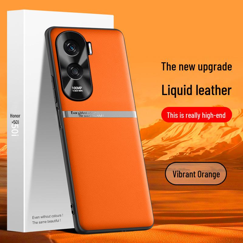 Protective Liquid Leather Case for Honor X50i - Anti-fall and Anti-fouling, Shipped Individually