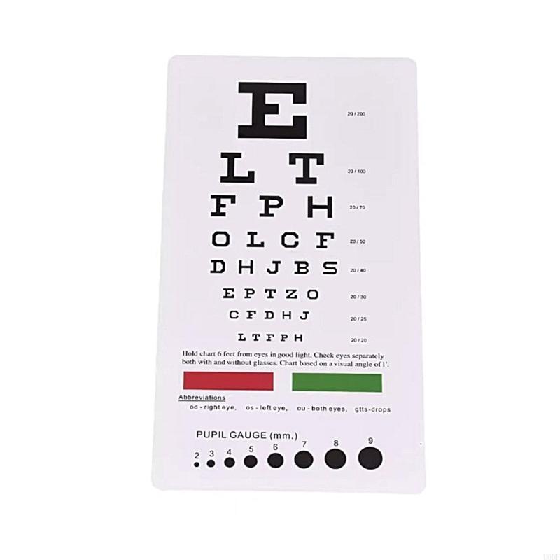 

Eye Chart Pocket Eye Chart PD Ruler Eye Occluder(14Inch from Viewer)