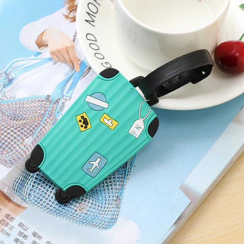 Suitcase Silica Gel Cartoon Luggage Tags  ID Tag Address Holder  Travel Accessories Baggage Tag 1 Pc