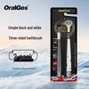 Two-Pack High-Grade Soft Bristle Three-Sided Toothbrush for Adults with Spiral Bristles.