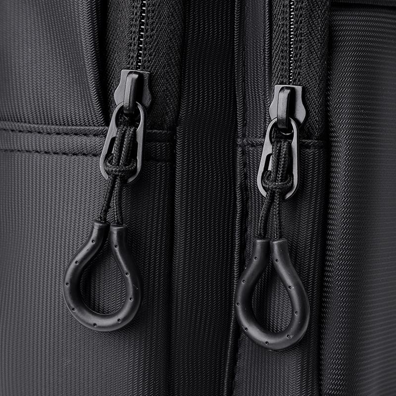 Lightweight Waterproof Nyl Crossbody Bag Men Multi-Zip Compartments Sling Chest Backpack For Daily Commute Work Travel Hiking