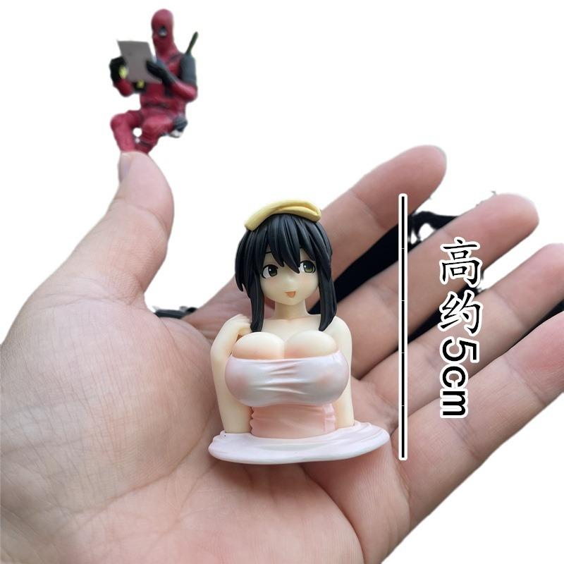 Interior Car Dashboard Decorations Widget Sexy Anime Chest Shaking Ornament for Girls Boys Home Decor Gifts Ornaments
