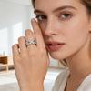 Infinity Knot Promise Ring for Her Cubic Zirconia Engagement Ring Sparkling Wedding Band for Women Anniversary Jewelry Gift
