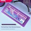 F87-Key Compact Silent Mechanical Gaming Keyboard for Girls - Customizable Design for Office and E-Sports