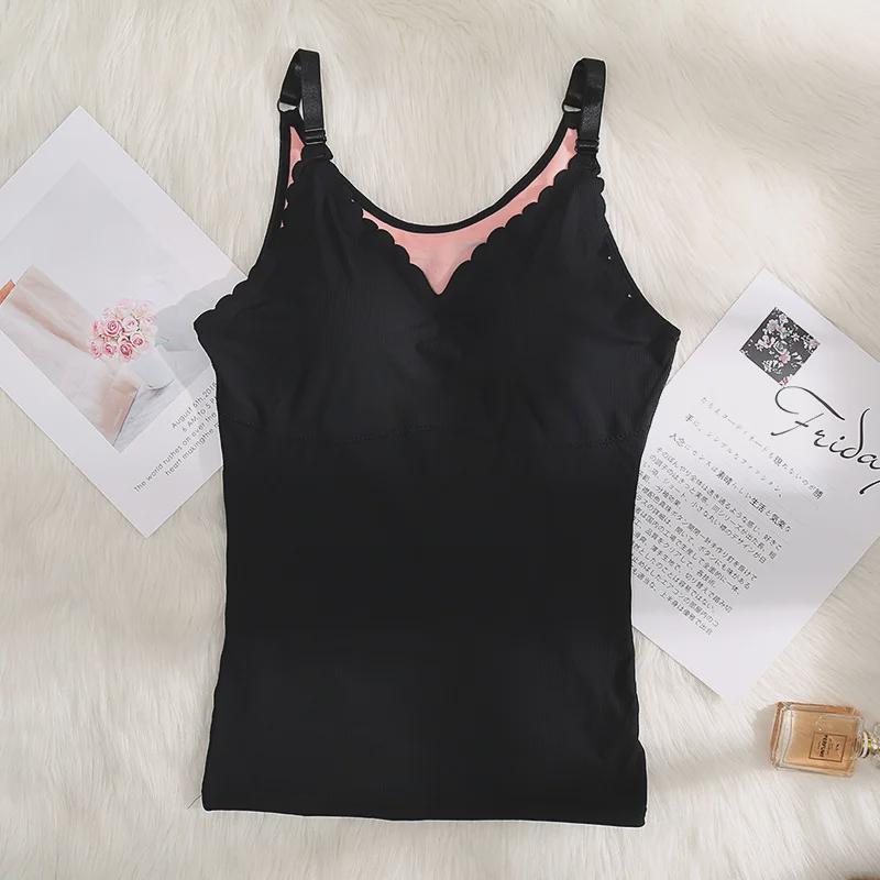 

Женское бесшовное термобелье: Зимняя распродажа 50% скидка - Уютный облегающий жилет с утолщенной внутренней частью из велюра XXXL (110-140 lbs) чёрный