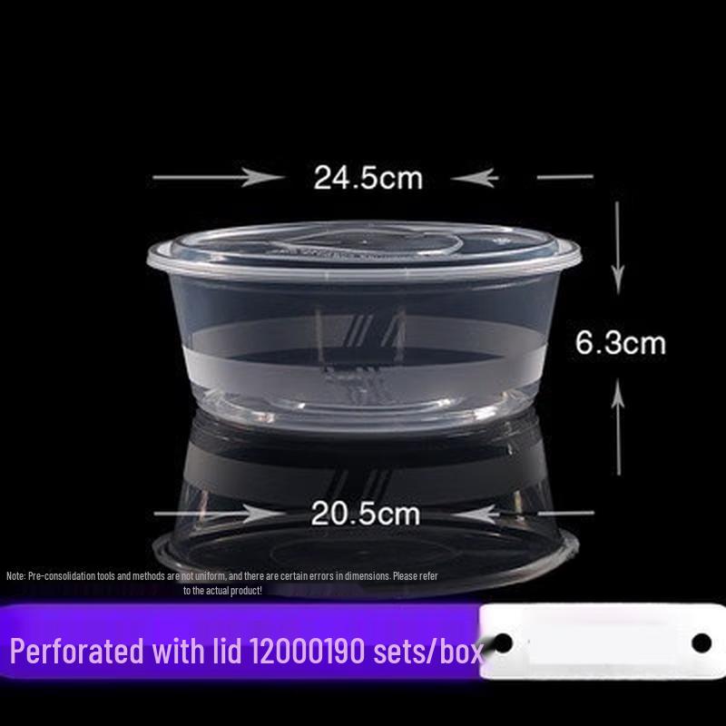 Wuhua Disposable Round Transparent Takeout Containers with Lids