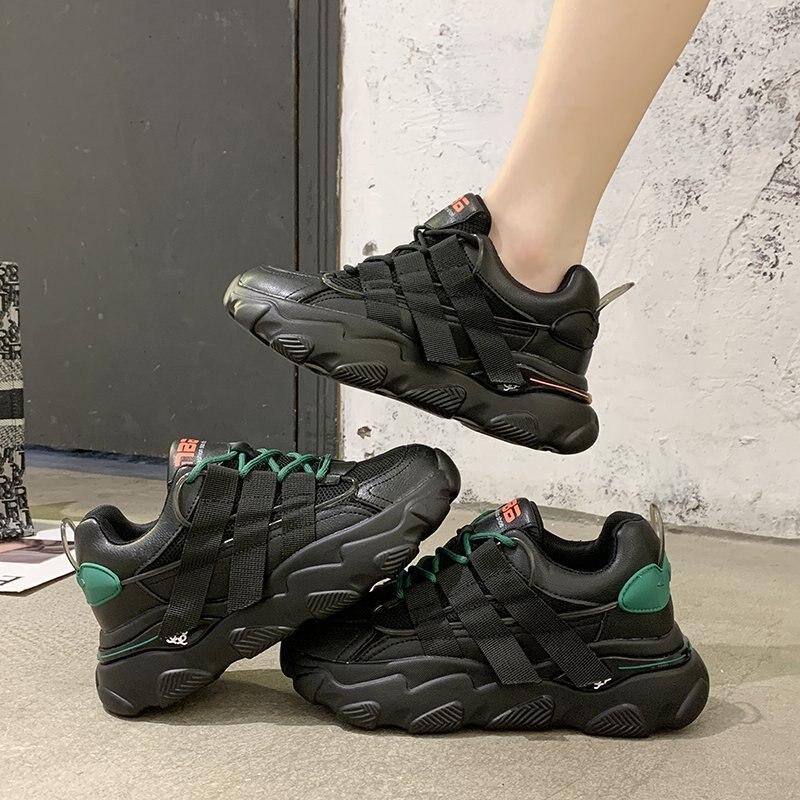 Buy Herfst Vrouwen Platform Sneakers Koreaanse Fashion Chunky Casual Schoenen  Merk Vrouw Sport Gevulkaniseerd Schoenen Tenis Vrouwel at affordable prices  — free shipping, real reviews with photos — Joom